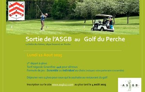 Sortie ASGB au Golf du perche 11 aout 2025