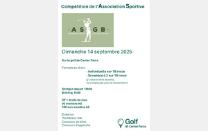 Compétition de remplacement  ASGB 14 septembre