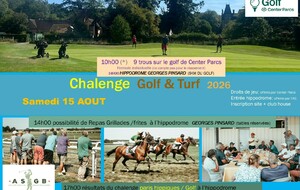 Chalenge Golf &amp;Turf  15 aout 2026