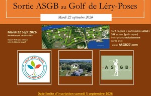 Sortie Golf de Léry-Poses mardi 22 septembre 2026
