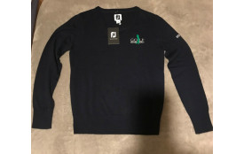 Pull Bleu Footjoy Femme logoté équipe CP